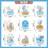 9 Pieces Bear Baby Shower Honeycomb Centerpieces Bear Table Decorations 3D Table Topper Decor for Kids Birthday Gender Reveal Newborn Party Favors Supplies (Blue Bear)