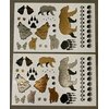 Bear and Wolves Temporary Tattoos for Kids | 32 Tattoos on 2 Sheets | Fake Tattoos for Boys and Girls | Fun Metallic Shiny Animal Tattoos for Kids | By Twink Designs