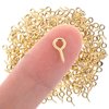 300PCS Screw Eye Pins for Jewelry Making Small Eye Hooks Gold Eye Screw Hooks Eyelets Screw Threaded Mini Eye Pins Hooks Gold Tone Clasps Hooks Eye Screws for Crafts Jewelry Making (Gold)