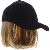 FRCOLOR Canvas Hat Wig Baseball Cap Ponytail Wig Baseball Cap with Hair Extensions Wig Headdress Blonde Wig Short One-piece Hat Wig Hair Cap High Temperature Wire European and American