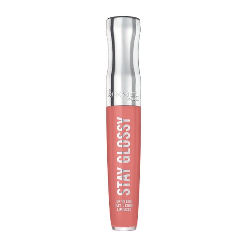 Rimmel London Stay Glossy, 470 Perfect Peony, Lip Gloss, Non-Sticky, Cruelty-Free, Color and Shine, Up To 6-Hour Wear, Precise Applicator, 0.18oz