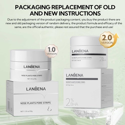 LANBENA Blackhead Remover for Face, 60 Pieces Pore Strips, Nose Plant Strips for Blackheads(1.05 Ounce)