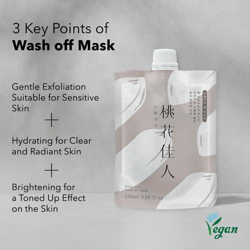 House of Dohwa, Rice Korean Face Mask l Wash Off Face Mask Skin Care Produced from Domestically Harvested Ingredients, Hydrating & Soothing l 3.38 fl. Oz