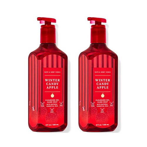 Bath and Body Works Cleansing Gel Hand Soap 8 Ounce 2-Pack (Winter Candy Apple)