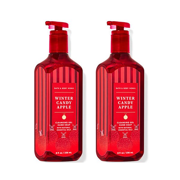 Bath and Body Works Cleansing Gel Hand Soap 8 Ounce 2-Pack (Winter Candy Apple)