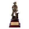 SHOP AWARDS AND GIFTS Customizable 9-1/2 Inch Minuteman Antique Bronze Trophy Walnut Finished Base, Includes Personalization