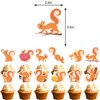 Squirrel Birthday Party Decorations Woodland Animals Squirrel Party Supplies Includes Squirrel Happy Birthday Banner Cake Topper Cupcake Toppers Balloons for Squirrel Themed Party Zoo Animals Party