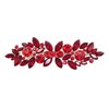 Faship Gorgeous Red Rhinestone Crystal Floral Hair Barrette Clip