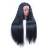 Mannequin Head with Hair 26" hair mannequin doll head hair styling manikin head Cosmetology Doll Head Multicolored Synthetic Fiber Hair Table Clamp Stand Included)(black YK)