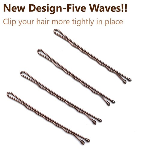 Dofash New Improved 260 PCS 5CM/2in Bobby Pins Work well to Keep Hairstyles in Place Bulk Strong Bobby Pins Brown for Hair Salon (Brown)
