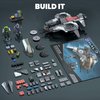 Mega Halo Action Figure Building Toy, UNSC Arctic Burn Wasp with 342 Pieces and 2 Poseable Figures, for Collectors