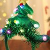 Gangel Christmas Headbands Christmas Trees Hair Band Light Up Headbands LED Glow Hairband Party Costume Hair Accessories for Women