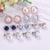 sailimue 8 Pairs Clip Earrings Sets for Women Fashion Cubic Zirconia CZ Crystal Freshwater Pearl Earrings Hypoallergenic Non Pierced Clip on Earrings Jewelry
