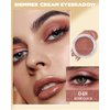 Shimmer Cream Eyeshadow, Ultra-Blendable Glitter Eye Shadow with Moisturizing Formula, Waterproof Long Lasting & Highly Pigmented, Single Creme Eyeshadow Pot Highlighter Makeup for Women-04#Warm Peach
