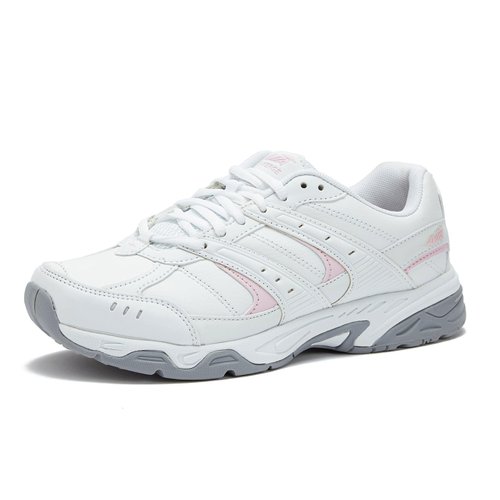 Avia Verge Womens Sneakers - Tennis, Court, Cross Training, or Pickleball Shoes for Women, 7.5 Wide, White with Light Pink