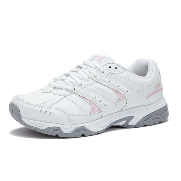Avia Verge Womens Sneakers - Tennis, Court, Cross Training, or Pickleball Shoes for Women, 7.5 Wide, White with Light Pink
