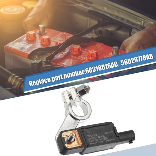 X AUTOHAUX Car Battery Current Sensor 68318616AC 56029778AB Battery Voltage Temperature Sensor Replacement for Chrysler Pacifica 2019-2022 for Jeep Compass 2018-2022