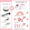 AIMEILI 2pcs Solid Nail Gel Glue for Soft Gel Nail Tips Acrylic Nail Tips Hema Free Solid Builder Nail Gel for Nail Strengthen Nail Art