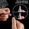 Laza 240pcs Ultrathin Breathable Adhesive Tabs Fake Nail Glue Sticker 10 Sheets Super Sticky Double Sided Tips (Germany Jelly Gel) Flexible for Acrylic False Nails Manicure Tape