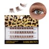 I-Envy Color Couture Leopard - The Brown Edition, 30 Faux Mink Lash Clusters, Thin Band, Customizable, Long-Lasting, Natural Look DIY Color Eyelash Extensions, Cruelty-Free, Vegan (Dark Brown)