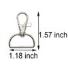 Swivel Clasp Swivel Snap Hooks Trigger Clips 1 Inch D Rings Metal Lobster Claw Clasps for Making Snap Tabs, Keychain Hardware, Purse Hardware, 40 Pcs