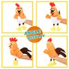 Easfan Chicken Hand Puppet Plush Animal Toy with Movable Mouth for Role Play Storytelling Preschool Teaching Birthday Gifts for Kids Boys Girls, 11''