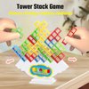 64 Pcs Stack Attack Game | Tetra Tower Stack Game | Balance Game for Kids & Adults | Team Tower Game for Kids 4-12 | Stacking Game | Balancing Game| Gifts for 4 5 6 7 8 9 10 11 12 Year Old