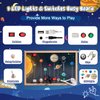 Adena Montessori Solar System Busy Board for Toddlers Wooden, Sensory Activity Board Toys LED Light Switch,Travel Toys for 1-6 Year Old Boys & Girls Gifts,Educational Board for Fine Motor Skills