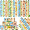 Lcnjscgo 48 PCS Capybara Slap Bracelets Birthday Party Favors and Goodie Bag Fillers for kids Fun Capybara Wristbands for Party Decorations and Supplies