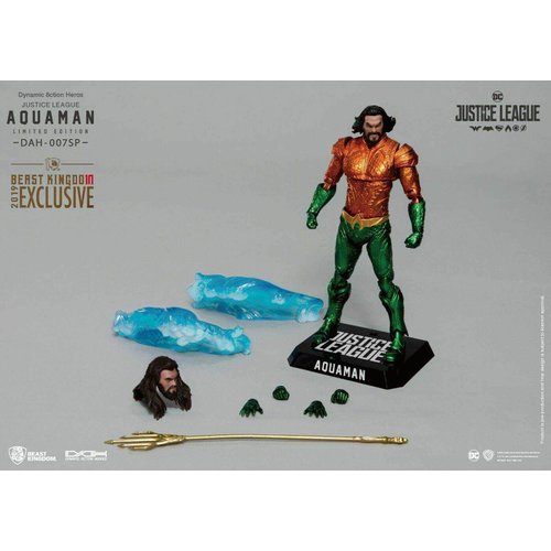 Beast Kingdom Justice League: DAH-007SP Dynamic 8Ction Heroes Aquaman (Comic Version) Action Figure, Multicolor