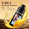 Black Beard Dye for Men for Gray Coverage, Natural Beard & Hair Dye for Men - No Mess Easy Beard Dye Shampoo, 200ML