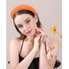Wecoe Orange Headband Fashion Rhinestone Headband Women Padded Headband Fancy Bling Diamond Sparkle Crystal Beaded Headband Cute Hair Band Holiday Hair Accessories For Women Girls Gifts