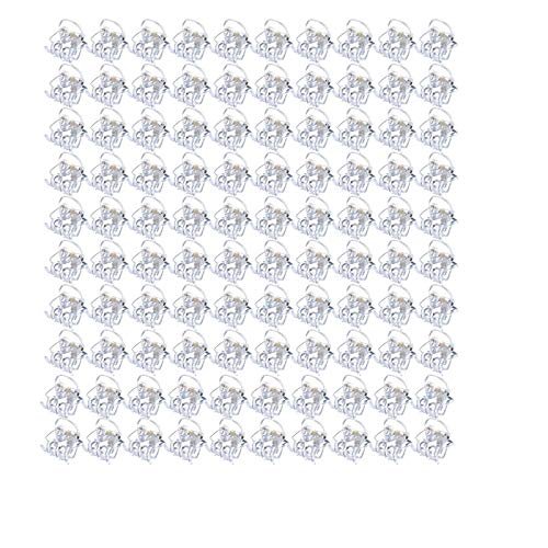 100 Pieces-Pack Mini Hair Claw Clips Plastic Claws Pins Clamps Small Jaw for Girls and Women Gifts(1.0cm clear)