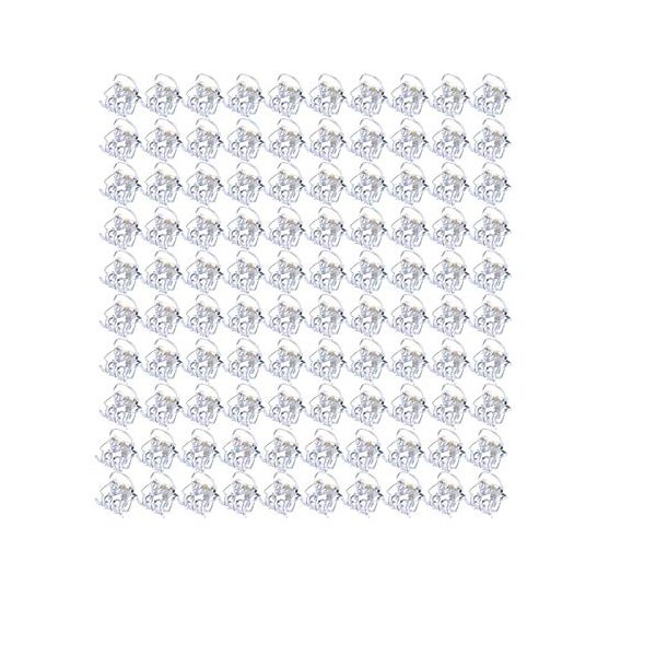 100 Pieces-Pack Mini Hair Claw Clips Plastic Claws Pins Clamps Small Jaw for Girls and Women Gifts(1.0cm clear)
