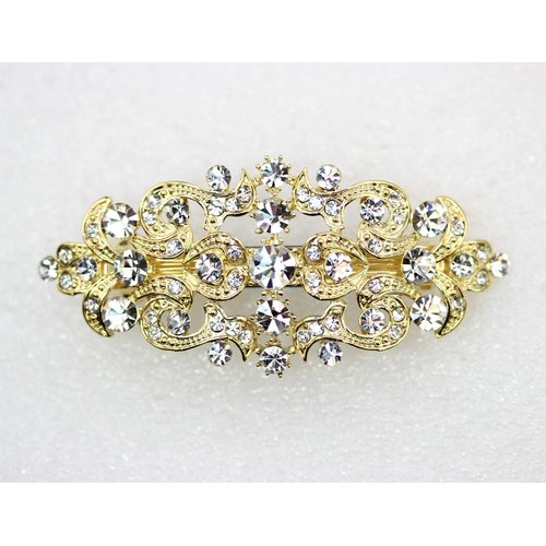 Faship Sparkling Clear Crystal Hair Barrette Clip