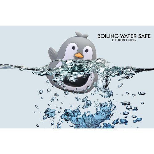 Little Wunderz Birdy Buddy Teether, Teether - Non Drop, Soothing Teething Toy for Infants, Gray