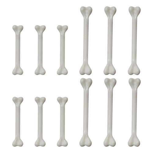 UUYYEO 24 Pcs Mini White Plastic Bones Small Fake Bones Cute Craft Skeleton Bones Halloween Bones Props Decorations Bones Party Favors