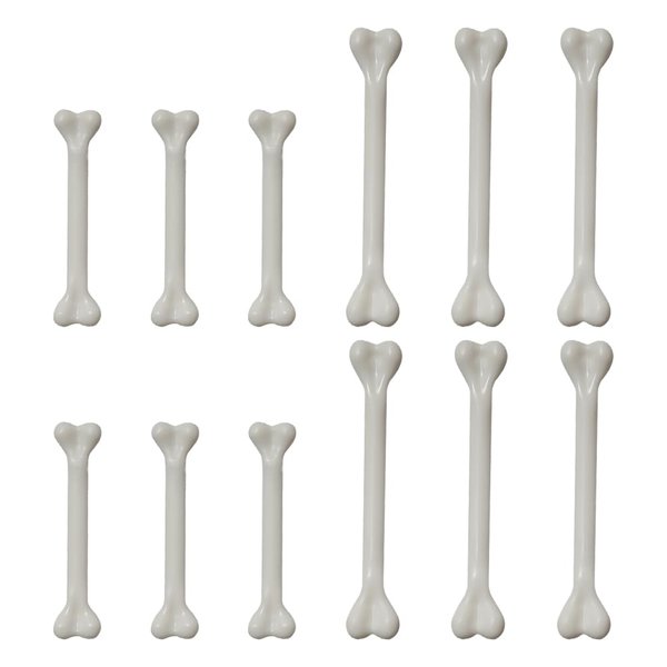 UUYYEO 24 Pcs Mini White Plastic Bones Small Fake Bones Cute Craft Skeleton Bones Halloween Bones Props Decorations Bones Party Favors