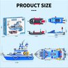 WVINVW City Boat STEM Building Blocks Sets, Compatible with Lego City Police Boat and Ship Playsets, Rescue Boats That Float Toy Building Kit for Boys 6 7 8 9 10 11 12（480 Pcs）
