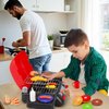 Kids Play Food Grill with Pretend Smoke Sound Light Kitchen Playset BBQ Accessories Camping Cooking Set Barbecue Toddler Girl Boy Toy 2 3 4 5 6 Year Old 4-8 Birthday Kid Toy Idea