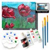 DIY Painting Class Kit for Adults: Learn to Paint These Poppy Flowers with Video Tutorials – How to Paint with Acrylics – Painting & Art Supplies – 9 Piece Acrylic Paint Set