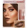 Matte Liquid Lipstick for Women-Nude Superstay Vinyl Lip Stick Liquid Red Lipcolor Makeup,Long Lasting 24 Hour Waterproof Velvet Lip Stain,Highly Pigmented Color Lifter Lipgloss,Non-Stick Lip Tint-01