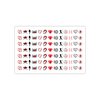 DXH NAIL CO Baseball Stitch Nail Decals Baseball Mom Softball Nail Art Water Transfer Sticker (RED)