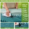 Picnic Table Cover with Bench Covers Camping Essentials Waterproof Windproof Camping Tablecloth with Drawstring Bag, Fitted Rectangle Tables and Seats, 72in, Green Blue