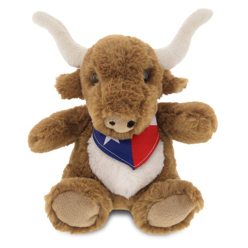 DolliBu Plush Texas Longhorn Stuffed Animal - Soft Plush Huggable Texas Longhorn Plush, Adorable Playtime Plush Toy, Cute Wild Life Cuddle Gifts for Kids & Adults - 8 Inches