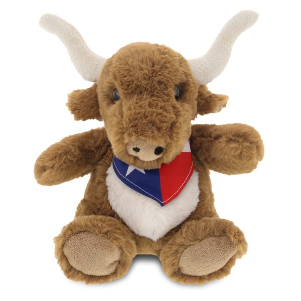 DolliBu Plush Texas Longhorn Stuffed Animal - Soft Plush Huggable Texas Longhorn Plush, Adorable Playtime Plush Toy, Cute Wild Life Cuddle Gifts for Kids & Adults - 8 Inches