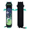 Mewaii Long Cat Plush Body Pillow, 20” Cute Black Cat Stuffed Animals Kawaii Plushies, Squishy Body Pillow Plush Toys Gift for Kids Girls Boys