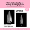 Beetles Tipex Instant Apex Nail Tips, 224Pcs 16 Sizes Pre-Building & Pre-Etched Gel Nail Tips Medium Stiletto Thicker Acrylic Nails False Nail Extension with Uv Nail Glue Nail Lamp for Flat Nails