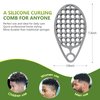 KOUPA Magic Silicone Curly Hair Brush, One Piece Twist Curl Comb for Afro Curls, Washable Hair Tool for Men Women, Grey, 1 Piece