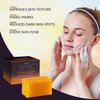 VALITIC 2 Pack Kojic Acid Vitamin C & Retinol Soap Bars for Dark Spot & A Pair Of Black Exfoliating Gloves for Body Scrubs